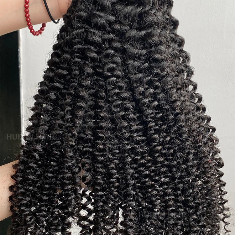Wholesale Price Human Hair Bundles  Indian 100% Human Hair Kinky Curly Hair Extensions