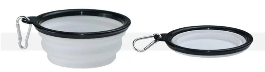 Eco Friendly High Quality Pure Solid Color Dog Silicone Outdoor Collapsible Bowl Cheap Dog Accessories Pet Feeder Bowls