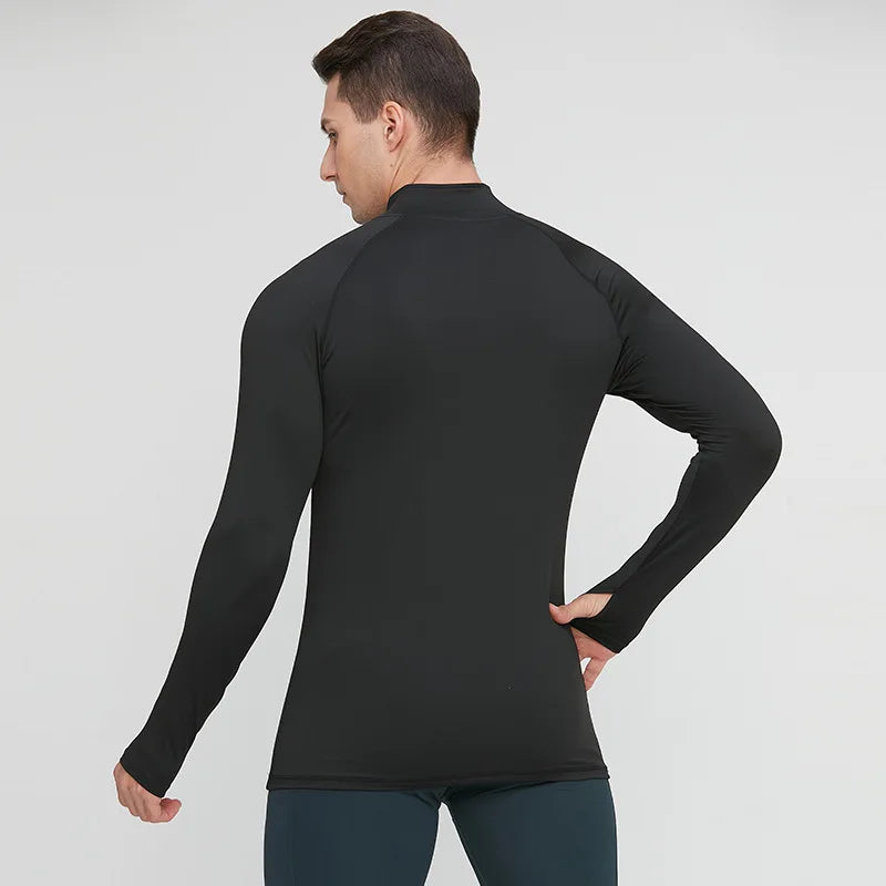 Wholesale Custom Logo Breathable Long Sleeve Men's Gym T-Shirt Active Wear Jogging Sports T-Shirt Soft Elastic Fitness T-Shirt