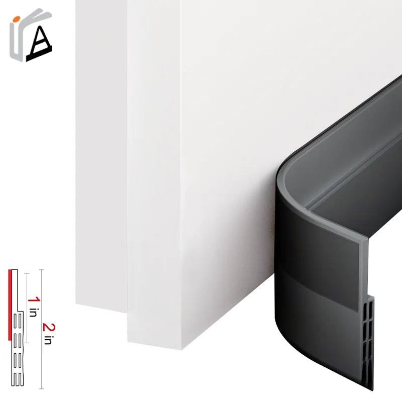 Weatherproof Soundproof Door Draft Stopper Rubber Seal Sweeps and Dust Stripping for Bottom Door