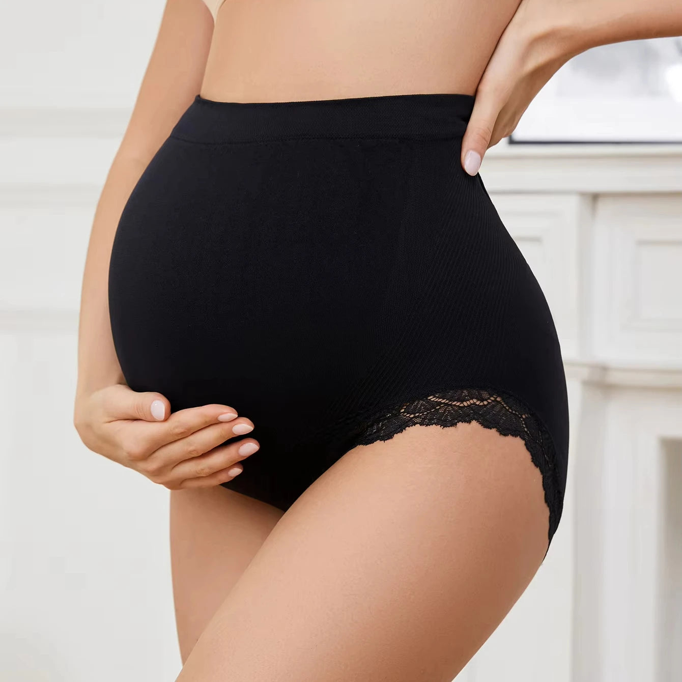 1921 Wholesale Pregnancy Women's Seamless Knickers  High Waist Pregnant Underwear Maternity Panties for US and European Size