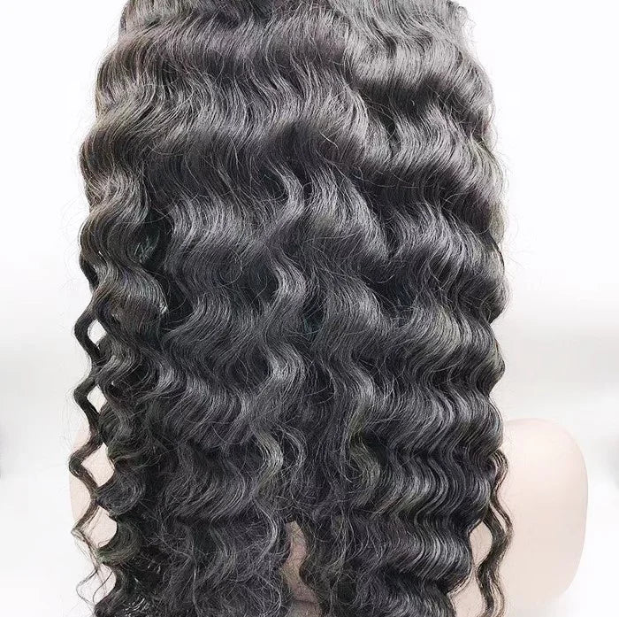 Wholesale Cuticle Aligned 13X4 Deep Wave Brazilian Hair Lace Front Unprocessed Human Hair Wigs