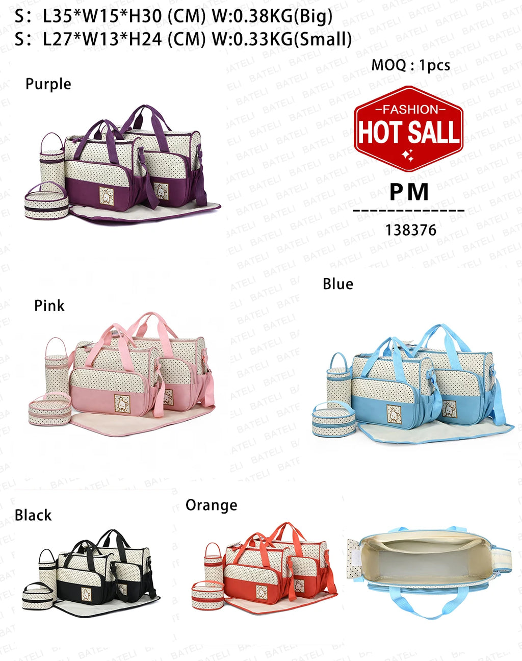 Fashion Multifunctional Mommy Bag Large Capacity Waterproof Wet and Dry Separation Diaper Bag Light and Easy to Hold Mommy Bag