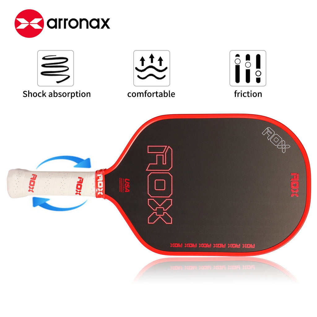 Arronax Professional Cold Press Carbon Friction Pickleball Paddle USAPA Approved 16MM Thickness for Training Outdoor Sports