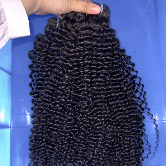 Wholesale Raw Human Hair Extension Cuticle Aligned Burmese Kinky Curly Hair Bundles