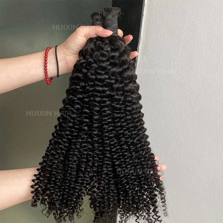 Wholesale Price Human Hair Bundles  Indian 100% Human Hair Kinky Curly Hair Extensions