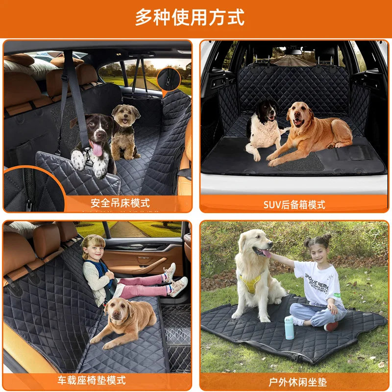 Prodigen Dog Car Seat Cover Waterproof Pet Travel Dog Carrier Hammock Car Rear Back Seat Protector Mat Safety Carrier for Dogs