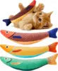 Hovicaed Manufacturer Wholesale Interactive Catnip Crinkle Sound Toys Saury Fish Squeak Pet Toys