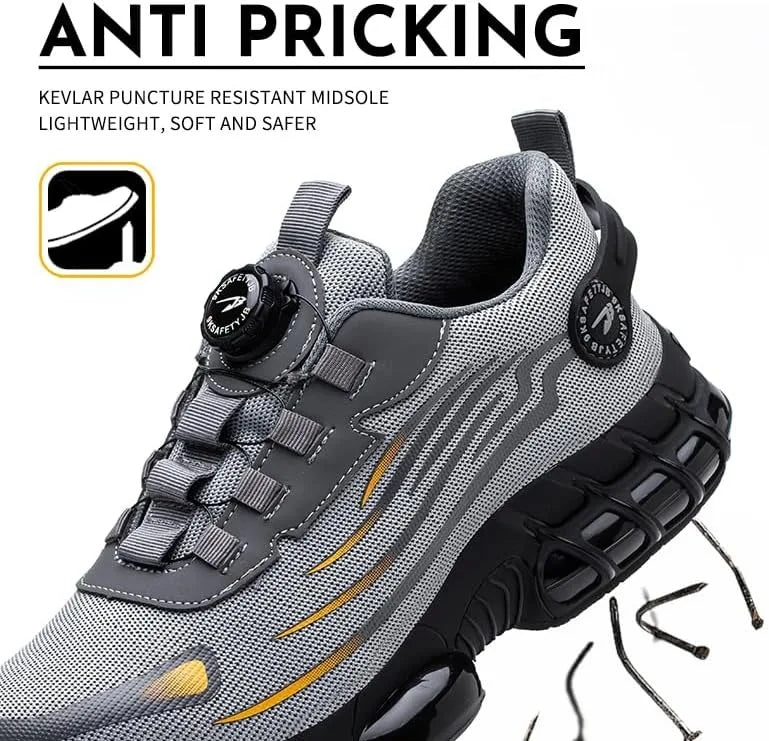 Men's Safety Shoes Are Suitable for Construction Work Leisure Sports Shoes Anti Puncture and Anti Smashing Steel Toe Shoes