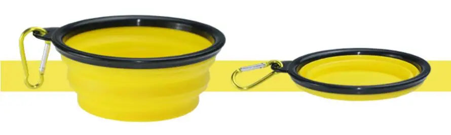 Eco Friendly High Quality Pure Solid Color Dog Silicone Outdoor Collapsible Bowl Cheap Dog Accessories Pet Feeder Bowls