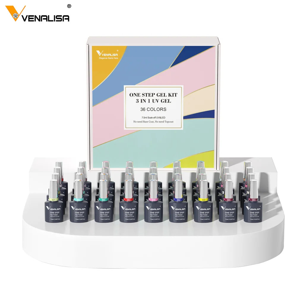 2025 Venalisa VIP1234 Kit Acrylic Nail Gel Polish Learner UV Gel OEM Whole Set 60 Color Gel Nail Polish Private Label Enamels