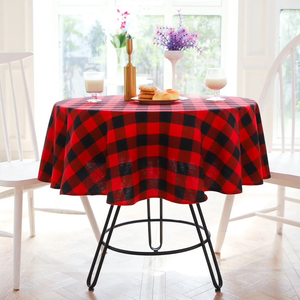 Wholesale 140 Square Red Black Lace Washable Waterproof Eco-friendly Tablecloths Party Decorative Fabric Covers Hotel Restaurant