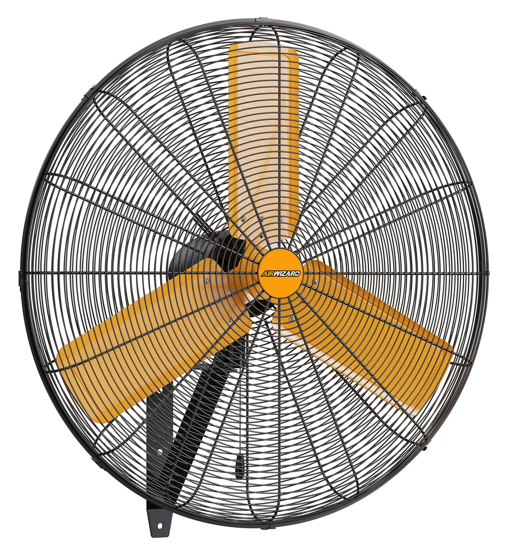 24 Inch Oscillating Wall Mounted Fan High Velocity 7600 CFM Industrial Heavy Duty Metal Wall Fan for Garage Shop