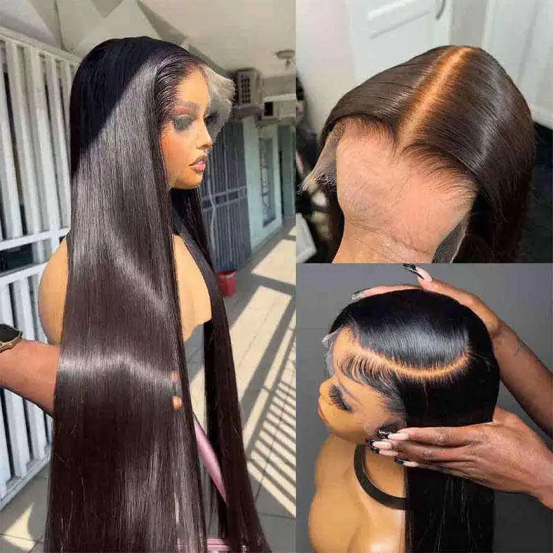 Raw Vietnamese Wigs Human Hair Transparent Lace Front Wholesale 13x6 Bone Straight Natural Color Lace Frontal Wig for Women