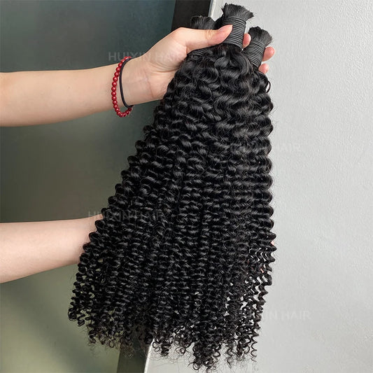 Wholesale Price Human Hair Bundles  Indian 100% Human Hair Kinky Curly Hair Extensions