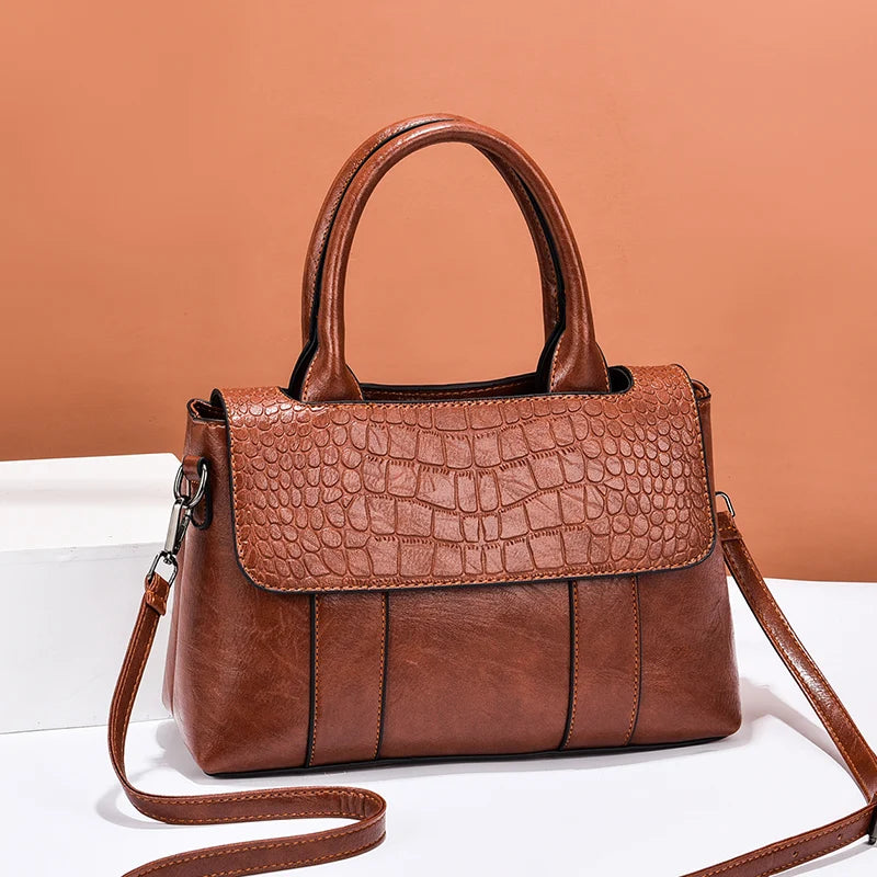 2022 New Western Style Simple Fashion Atmosphere Texture Casual PU Single Portable Shoulder Girls Crossbody Bags Ladies Handbags