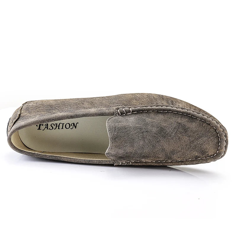 Men's Loafers Driving Shoes Moccasin Gommino Penny Loafer Flats Leather Low-top Slip on Pull on Handmade Light Weight
