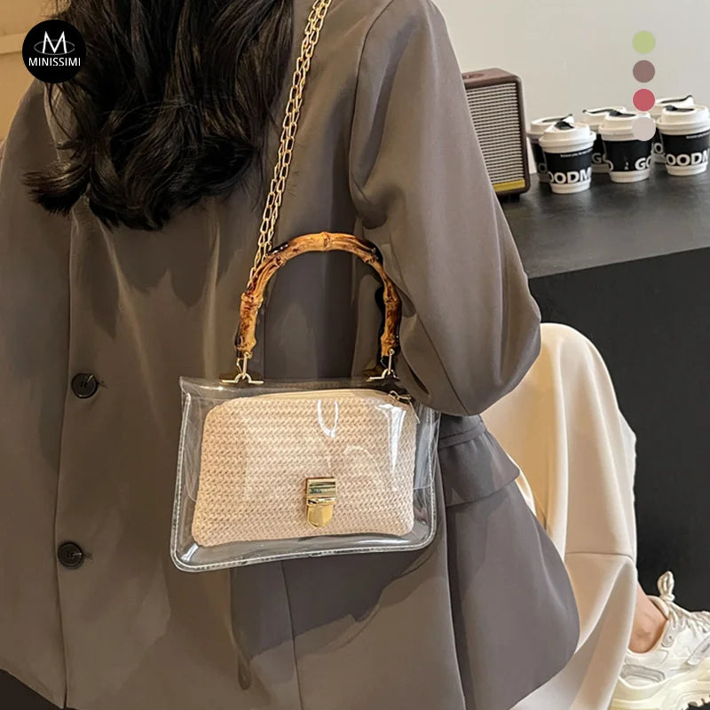 New Trendy Bolsos De Mujer Pvc Small Shoulder Bag Hand Bags Women's Purses for Ladies