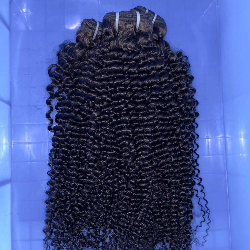 Wholesale Raw Human Hair Extension Cuticle Aligned Burmese Kinky Curly Hair Raw Natural Wavy Hair Bundles