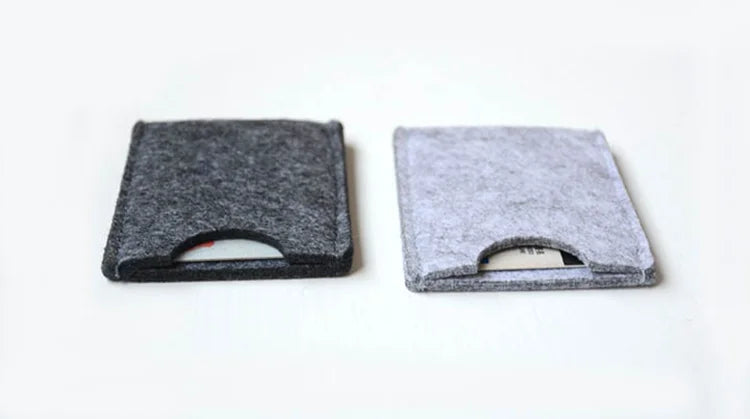 Women's Large Capacity Felt Card Holder Set Simple Fresh Style Storage Bags for Bedding and Card Storage for Living Room