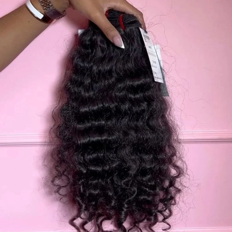 Wholesale Burmese Raw Kinky Curly Hair Weave Bundles No Chemical Unprocessed Raw Hair Loose Deep Water Wave Human Hair Bundles