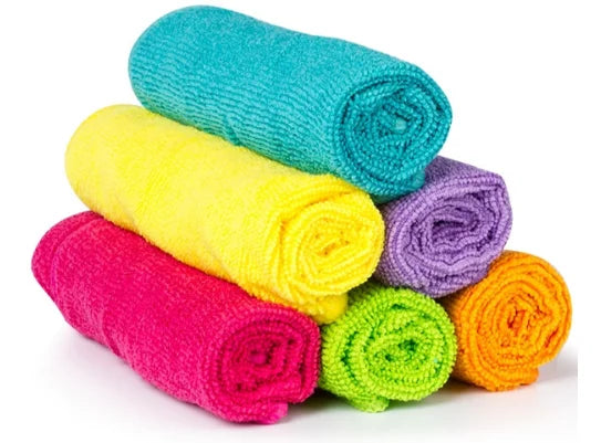 30x30cm 250gsm Microfiber Cleaning Cloth 6 Colors Pack 12 Colors Pack