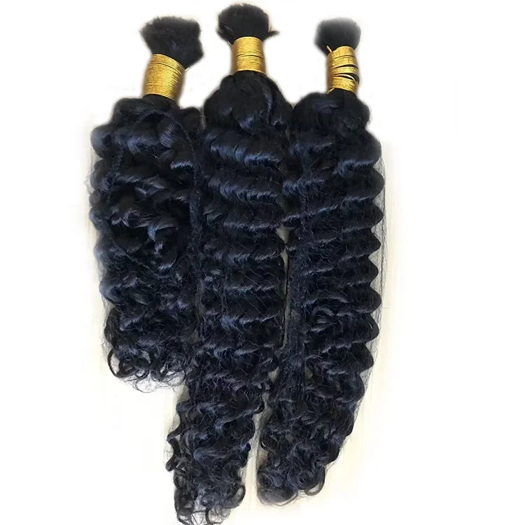 2025 New Arrival Brazilian Virgin Hair Afro 4c Mongolian Kinky Curly Hair Bulks Natural Black 4b Human Hair for Braiding