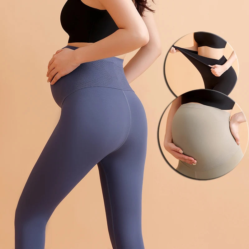 Wholesale Custom Soft High Waist Traceless Belly Supports Pregnant Maternity Clothes Wear Yoga Leggings for Women