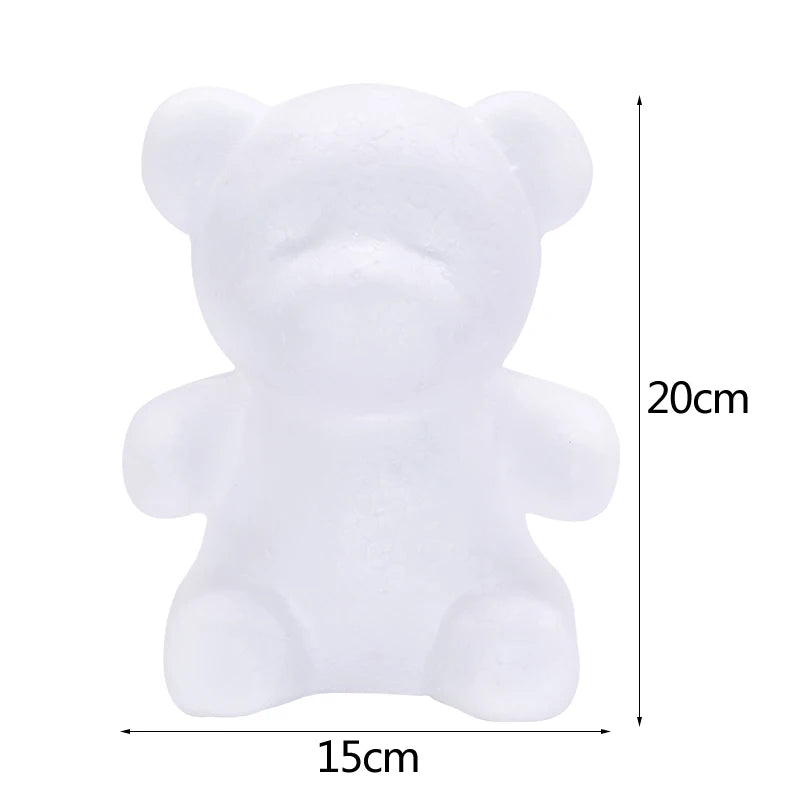 Polystyrene Styrofoam Foam Ball Rose Bear White Heart Craft For DIY Home Party Decoration Wedding Birthday Christmas Party Gift