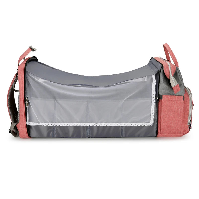 Factory Wholesale OEM ODM Custom Mummy Bag With Bed Cradle Baby Backpack Diaper Bag With Changing Station Mother Baby Care Bag