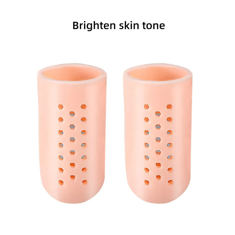 Toe Protector Breathable Gel Toe Cap Silicone Toe Cover Sleeves with Holes Provides Relief From Missing or Ingrown Toenails
