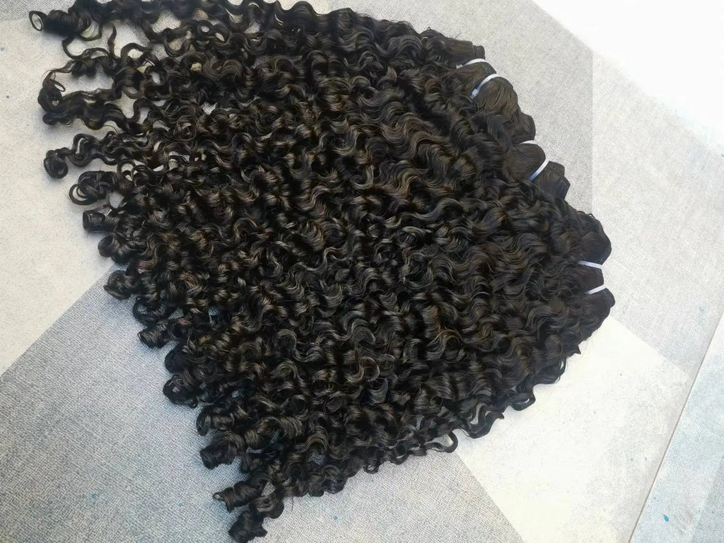 Wholesale Vendor Kinky Curly Burmese Curly Hair Weft Raw Virgin Brazilian Hair for Black Women Hair Bundle