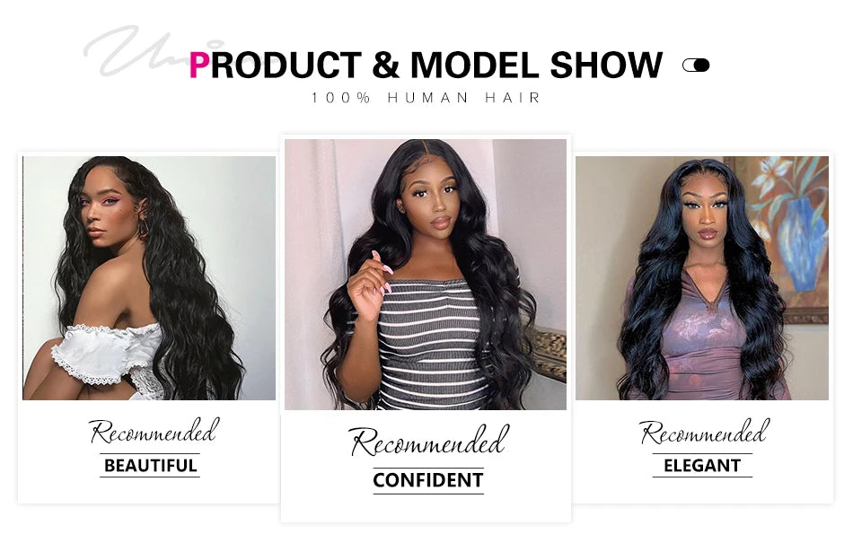 UNice Hair 30 inch Body Wave Bundles Peruvian Hair Bundles 100% Human Hair Extension Virgin Hair Weave Natural Color 1/3/4 Piece