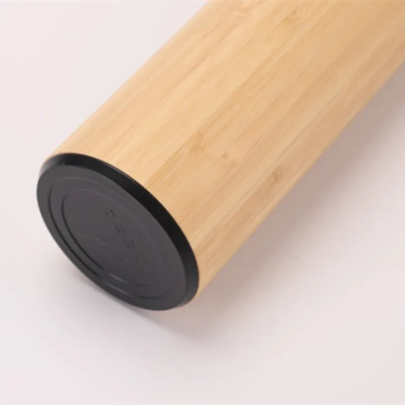 Eco Friendly Vacuum Insulated Travel Mug Coffee Mug 18/8 Stainless Steel Double Wall Bamboo Stainless Steel+bamboo Mugs with Lid