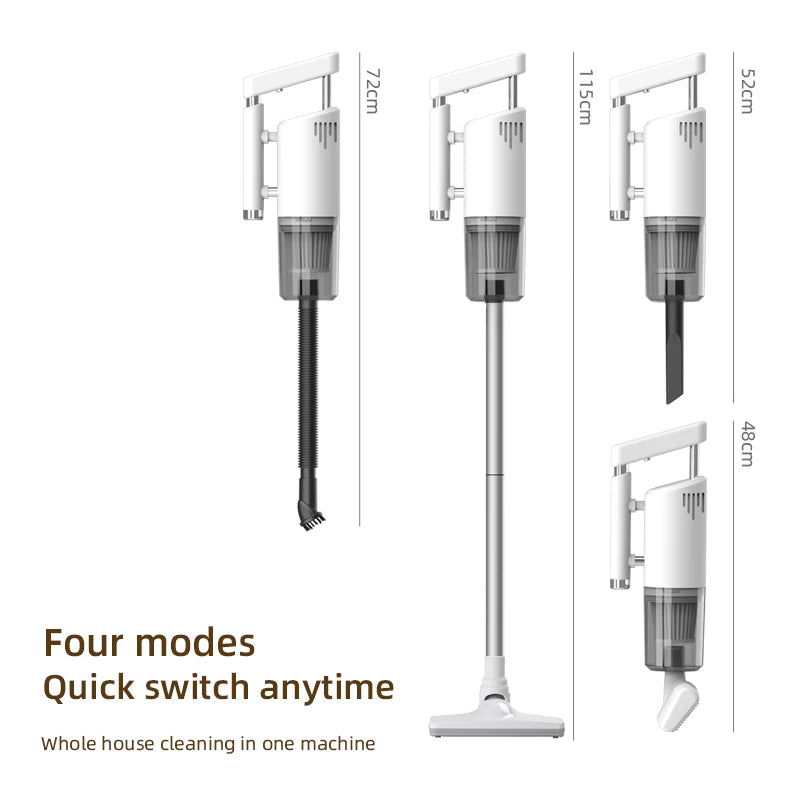 Household Handheld Vacuum Cleaner, Car Mounted Convenient Pet Hair Cleaning, Wireless High-power Intelligent Cleaning
