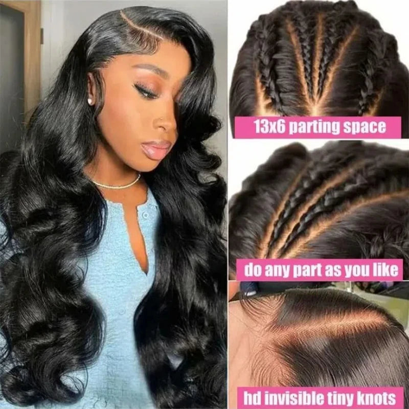 Double Drawn 13x6 Hd Human Hair Lace Front Wigs Pre Plucked Body Wave for Black Women HD Swiss Lace Frontal Wigs Human Hair