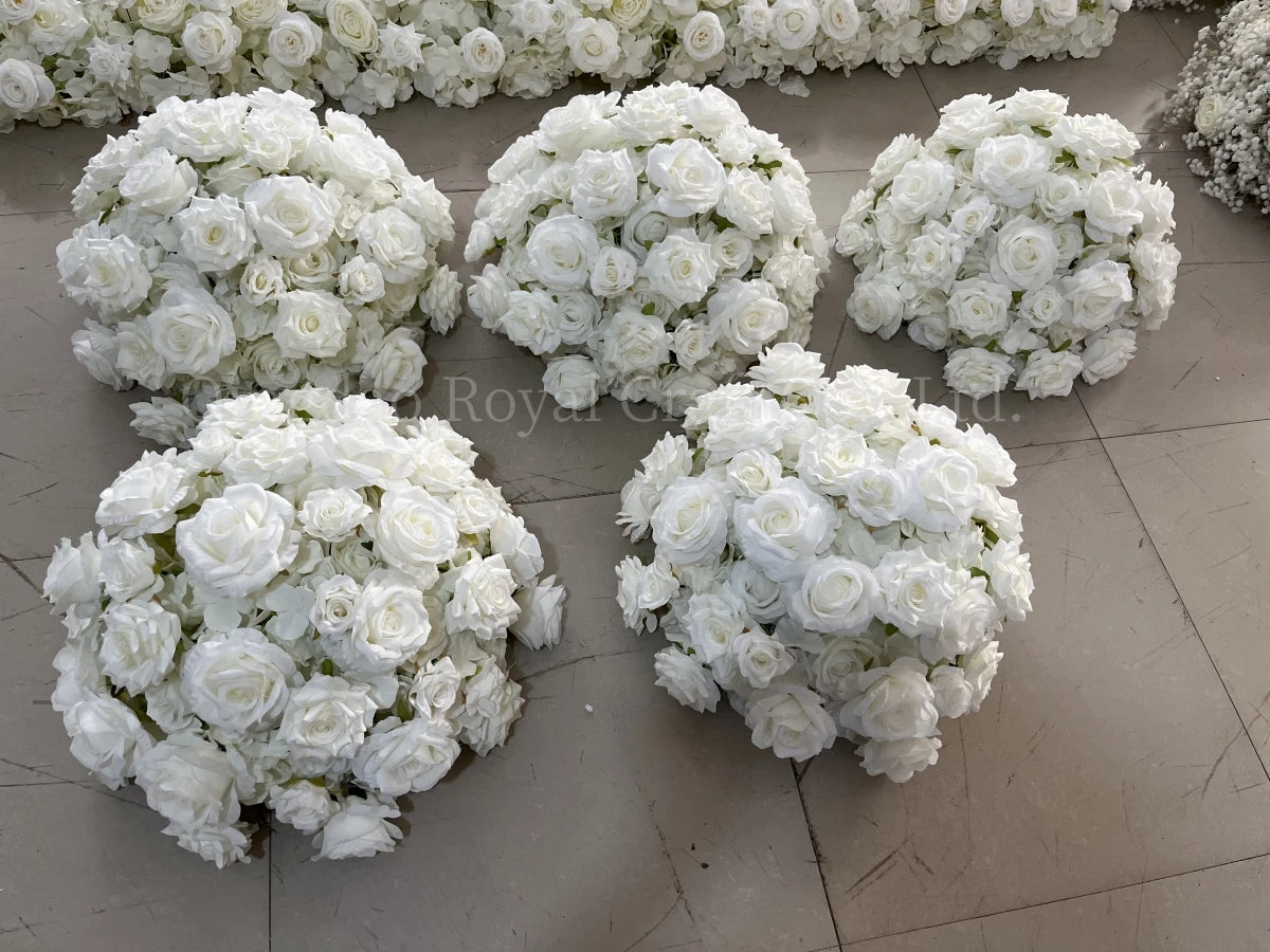Luxury Wedding Table Candelabra Flower Centerpieces Artificial Flower Arrangement Ball for Display Drops