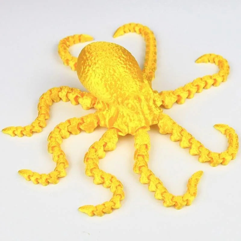 Wholesale 3D Printed Octopus Squid Animal Models with Movable Joints Customizable OEM Children's Toys Made of Plastic