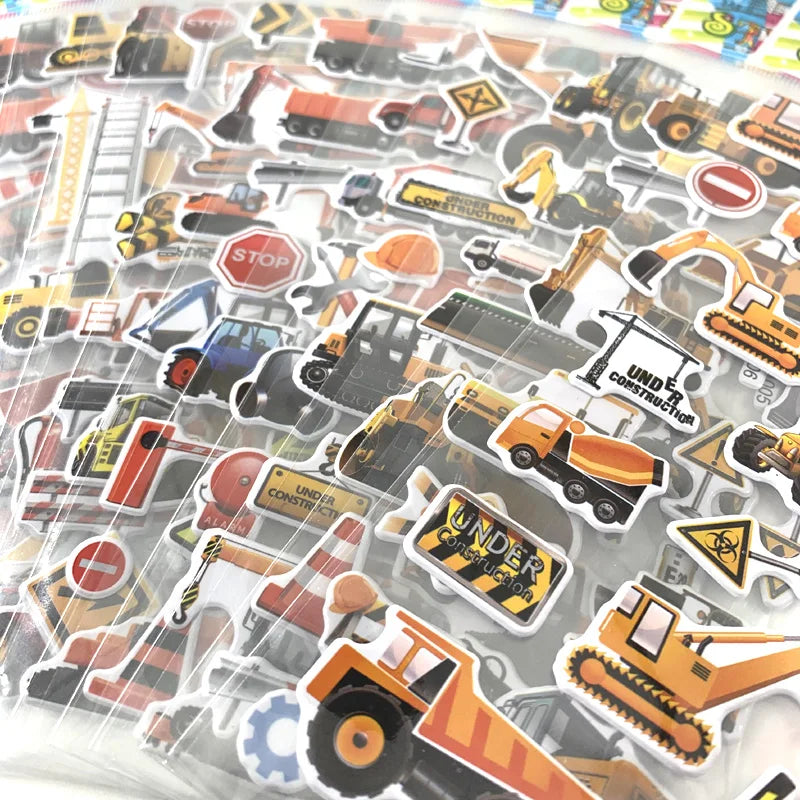 12Sheets/Set Military Fans Weapon Gun Pistol Stickers for Kids Boys PVC Bubble Scrapbook DIY Toys