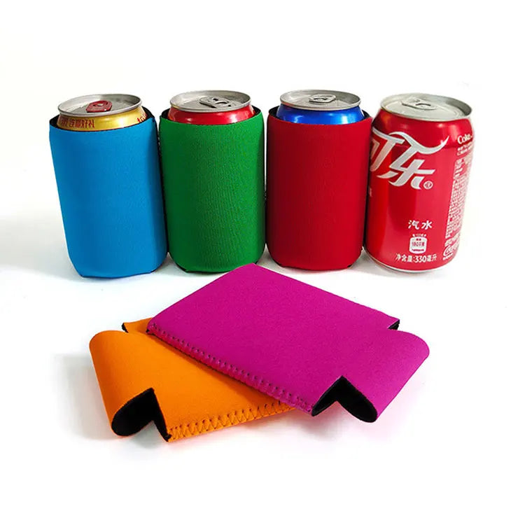 Foldable Custom Beach BBQ Insulated Blank Reusable Neoprene Beer Drink Coozy Cozy Christmas Gift 330ml 12oz Beverage Can Cooler
