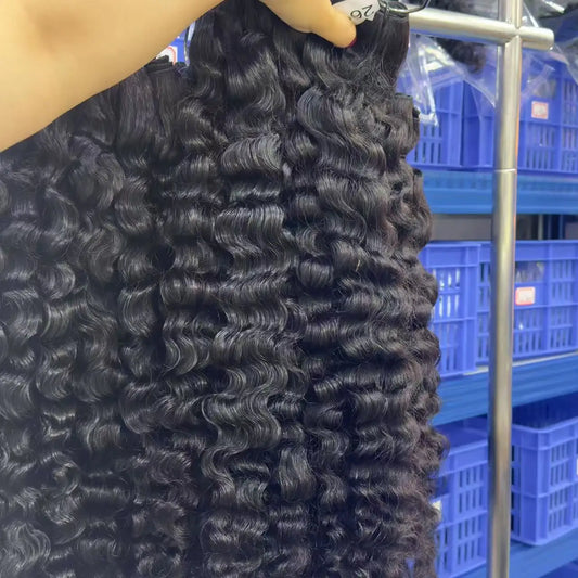 Wholesale Cambodian Raw Loose Curly Hair Extensions Raw Natural Cuticle Aligned Burmese Curly Human Hair Bundles Vendor