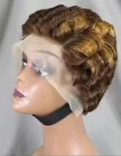 New Pixie Cut Short Curly Human Hair Wig 13x4 Lace Front Wigs Brazilian Bob  Preplucked Natural Hairline Full Frontal Wig