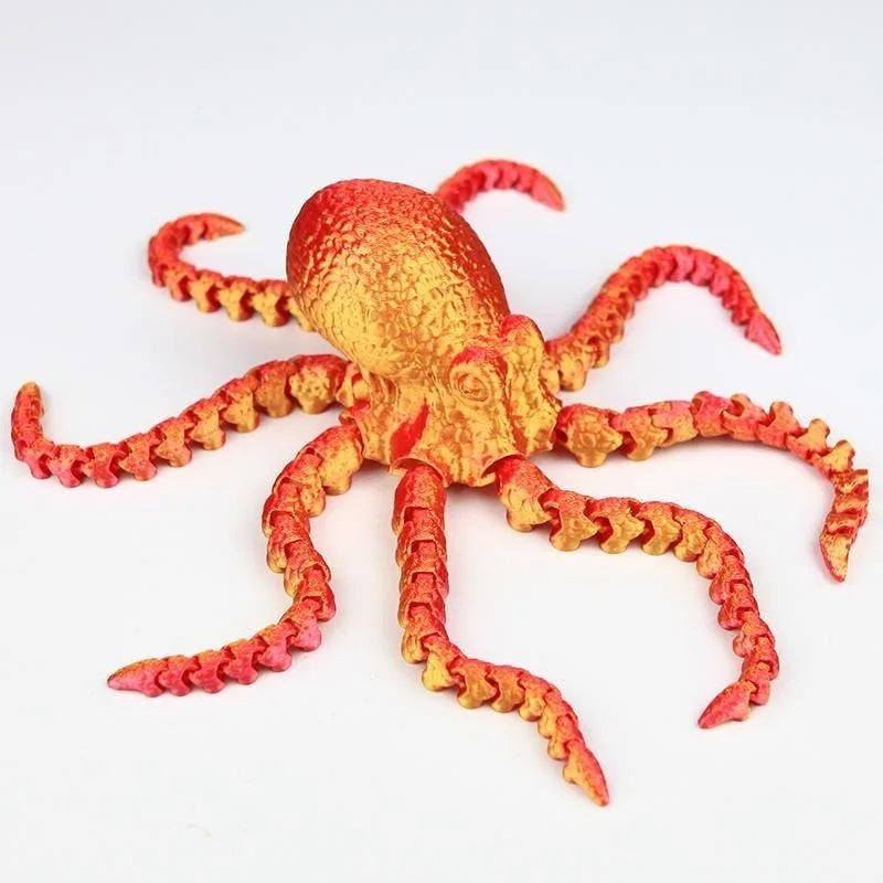 Wholesale 3D Printed Octopus Squid Animal Models with Movable Joints Customizable OEM Children's Toys Made of Plastic