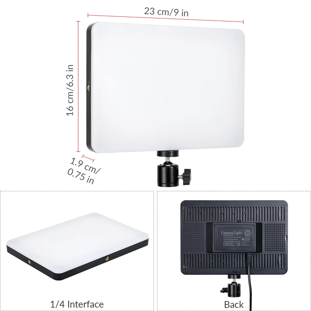 14inch 10inch LED Video Light Panel EU Plug 3200K-6000K Photography Lighting Remote Control For Live Streaming Photo Studio Lamp
