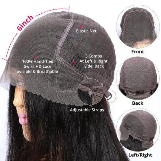 Double Drawn 13x6 Hd Human Hair Lace Front Wigs Pre Plucked Body Wave for Black Women HD Swiss Lace Frontal Wigs Human Hair