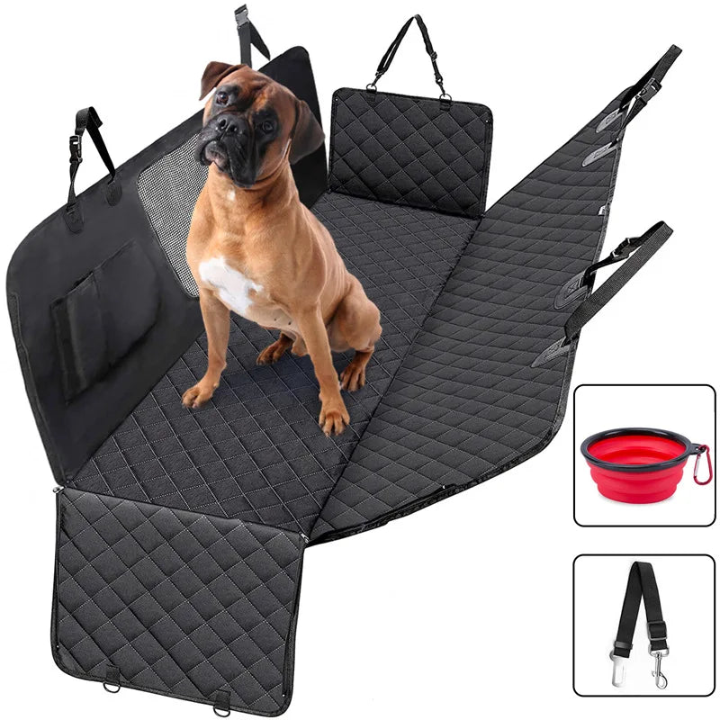 Prodigen Dog Car Seat Cover Waterproof Pet Travel Dog Carrier Hammock Car Rear Back Seat Protector Mat Safety Carrier for Dogs