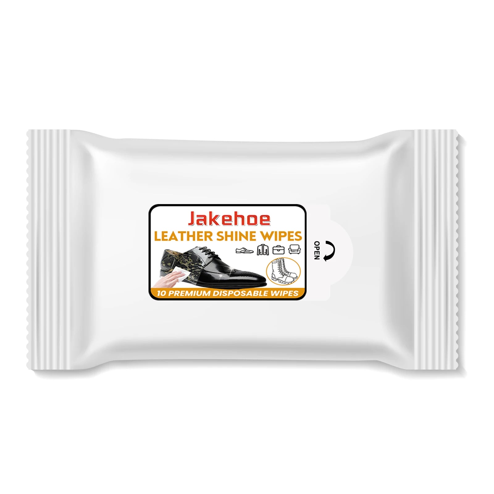 Jakehoe Shoe Wipes, Leather Shoes Sneakers Wallet Leather Sofa Multi-Purpose No-Wash Decontamination Cleaning Wipes