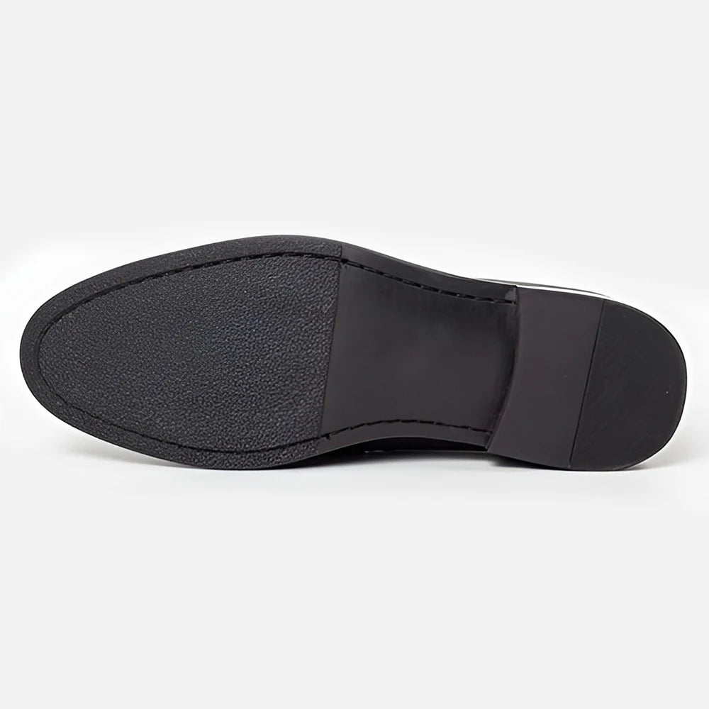 Fashion Design Comfortable Wearing-Resist Leather Flats Best Selling Products Full Cowhide Loafer Shoes for Men Free Custom Logo