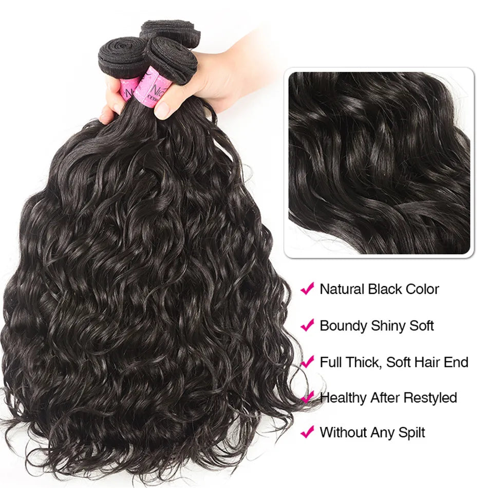 UNice Hair 26 Inch Unprocessed 10A Brazilian Remy Hair Natural wave 3 Bundles 100% Human Hair Bundles 1/3/4 Pieces Remy Hair