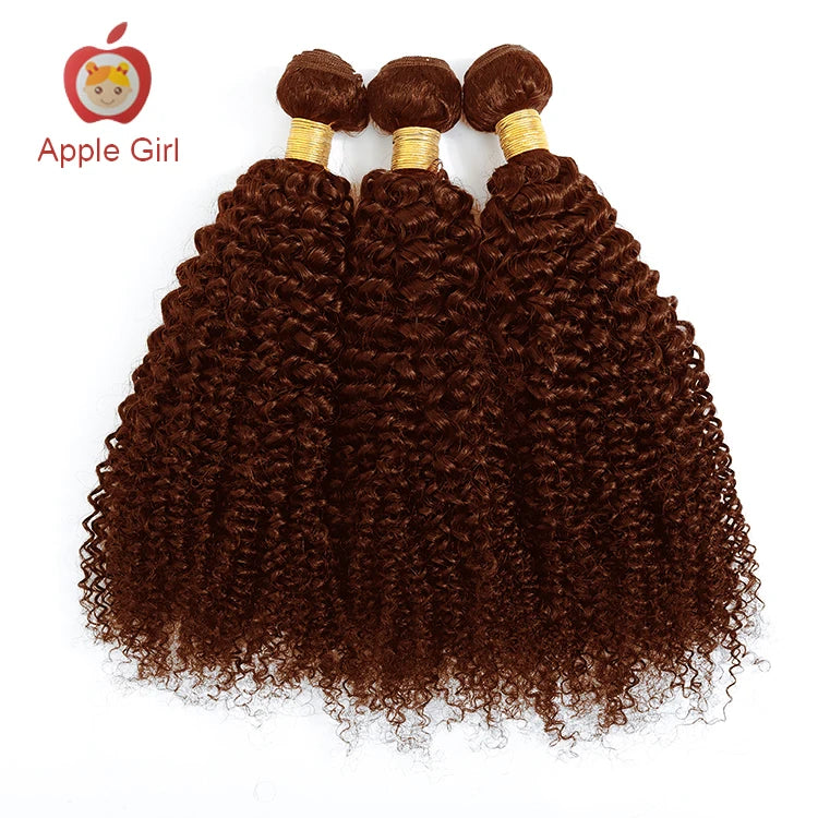 Wholesale Dropshipping 10A Unprocessed Raw Indian Kinky Curly Remy Virgin Hair Light Brown Human Hair Weave Bundles